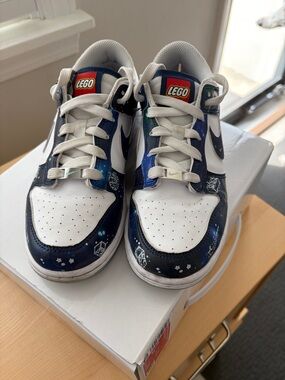 Lego Kids White & Navy Galaxy Accent Sneakers
